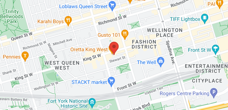 map of #812 -629 KING ST W